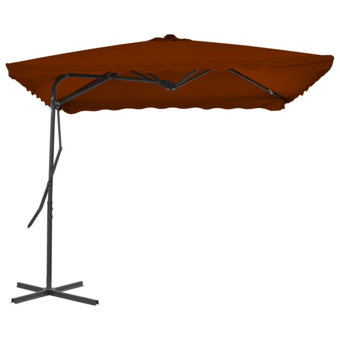 VXL8720286114919_g_en_hd_2.jpg Parasol de jardin avec mât en acier terre cuite 250x250x230 cm – Image 2