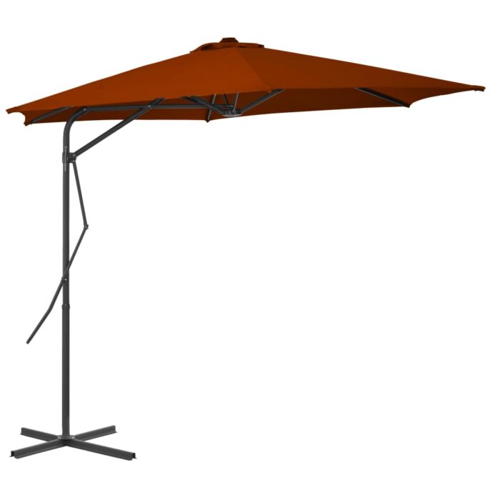 Parasol de jardin avec mât en acier terre cuite 300x230 cm – Image 2