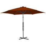 Parasol de jardin avec mât en acier terre cuite 300x230 cm – Image 3