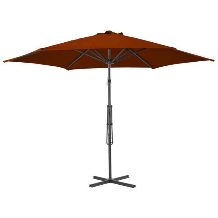 Parasol de jardin avec mât en acier terre cuite 300x230 cm – Image 3