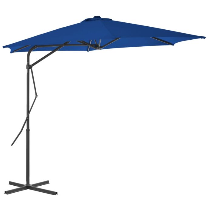 VXL8720286114971_a_en_hd_1.jpg Parasol de jardin avec mât en acier bleu 300x230 cm – Image 1