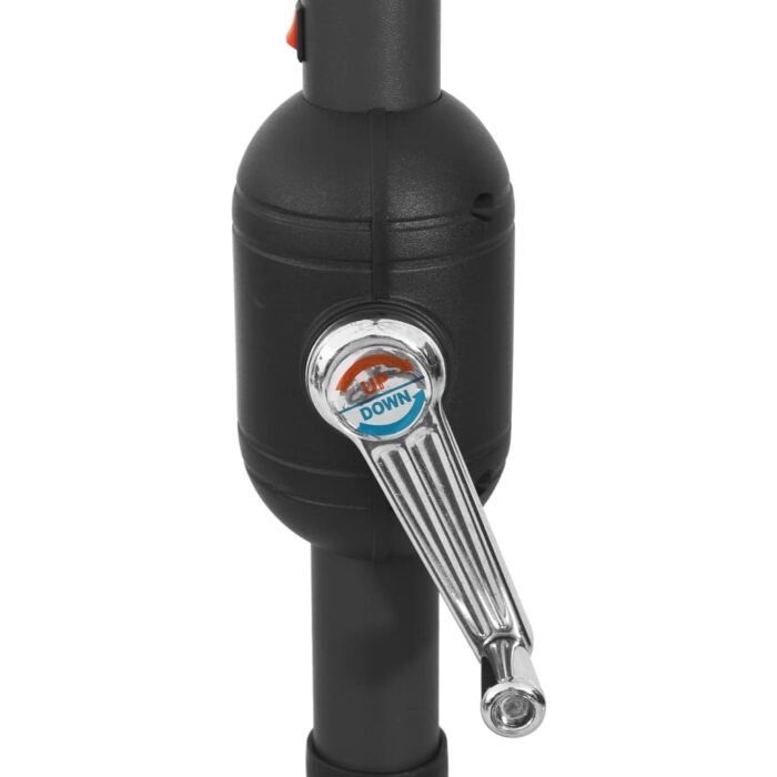 Parasol de jardin avec lumières LED et mât en métal bleu azuré – Image 5