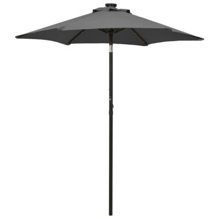 Parasol de jardin avec lumières LED anthracite aluminium