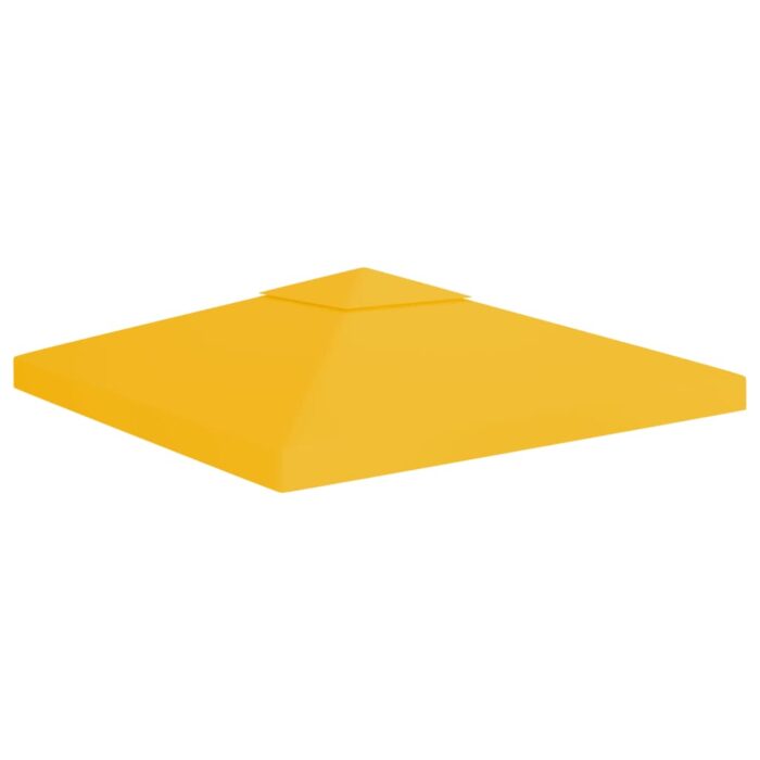 Toile de toit de belvédère 2 niveaux 310 g/m² 3x3 m Jaune – Image 1