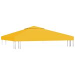 Toile de toit de belvédère 2 niveaux 310 g/m² 3x3 m Jaune – Image 4