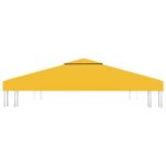 Toile de toit de belvédère 2 niveaux 310 g/m² 3x3 m Jaune – Image 5