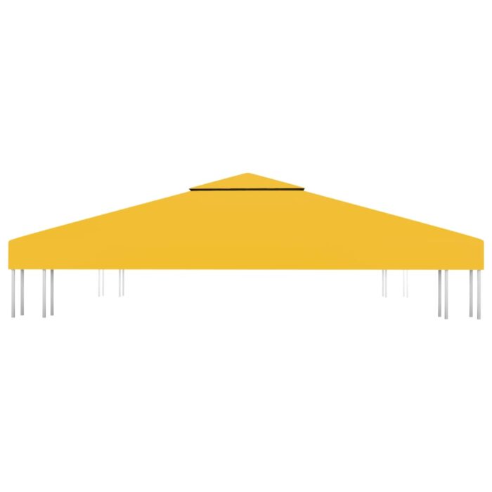 Toile de toit de belvédère 2 niveaux 310 g/m² 3x3 m Jaune – Image 5