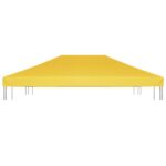 Toile de toit de belvédère 270 g/m² 4x3 m Jaune – Image 4