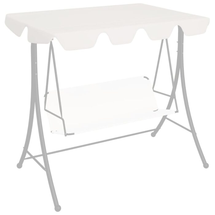 Toit de rechange de balançoire blanc 188/168x145/110 cm – Image 1