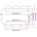 Toit de rechange de balançoire crème 150/130x105/70 cm – Image 5