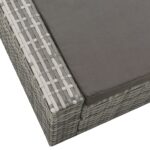 Chaise longue double Résine tressée Gris – Image 4