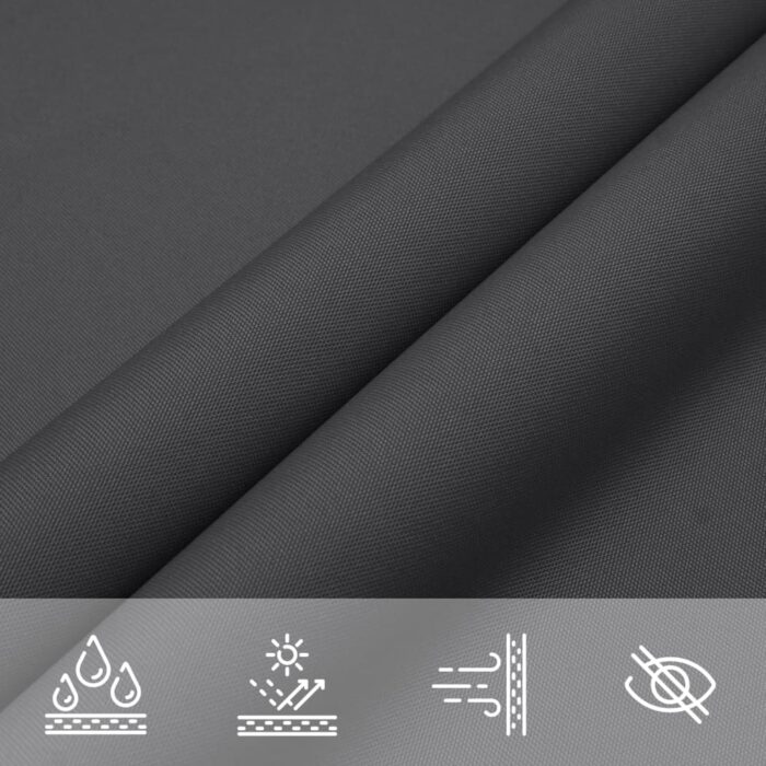 Voile de parasol tissu oxford triangulaire 4x4x5,8 m anthracite – Image 6