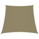 Voile de parasol Tissu Oxford trapèze 2/4x3 m Beige