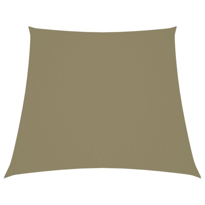 Voile de parasol Tissu Oxford trapèze 2/4x3 m Beige – Image 1