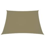Voile de parasol Tissu Oxford trapèze 2/4x3 m Beige – Image 2
