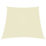 Voile de parasol Tissu Oxford trapèze 2/4x3 m Crème