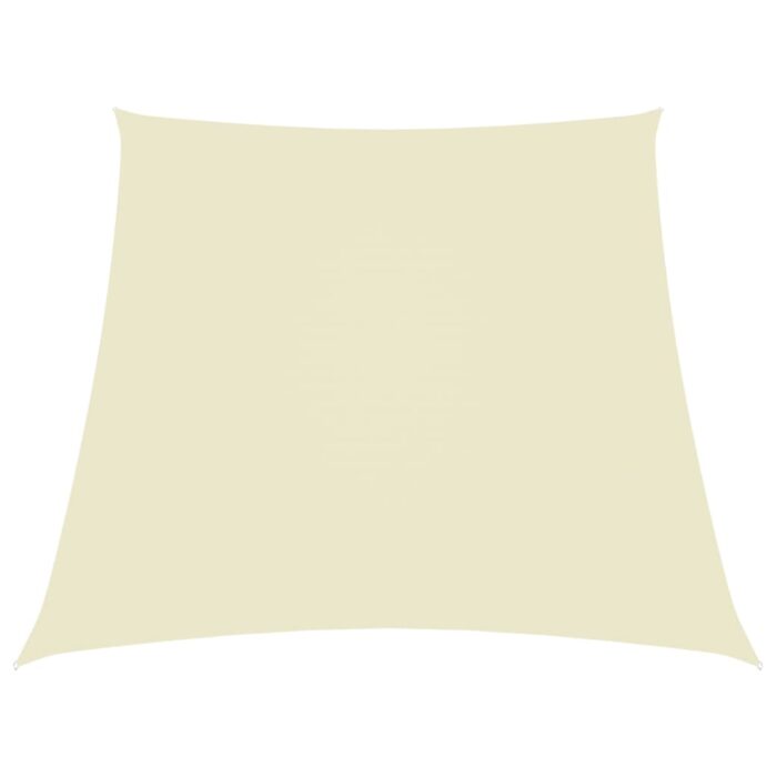 Voile de parasol Tissu Oxford trapèze 2/4x3 m Crème – Image 1