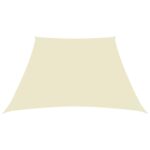 Voile de parasol Tissu Oxford trapèze 2/4x3 m Crème – Image 2