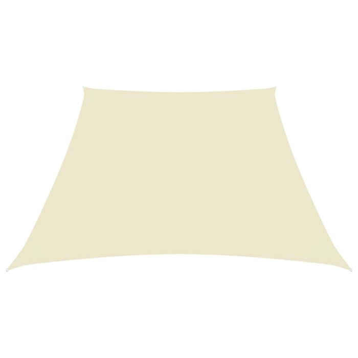 Voile de parasol Tissu Oxford trapèze 2/4x3 m Crème – Image 2