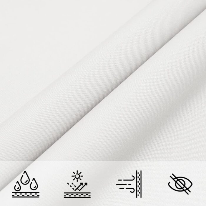 Voile de parasol tissu oxford rectangulaire 2,5x4,5 m blanc – Image 6