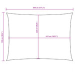 Voile de parasol tissu oxford rectangulaire 2,5x4,5 m blanc – Image 8