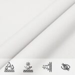 Voile de parasol tissu oxford triangulaire 5x7x7 m blanc – Image 6