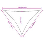 Voile de parasol tissu oxford triangulaire 5x7x7 m blanc – Image 8