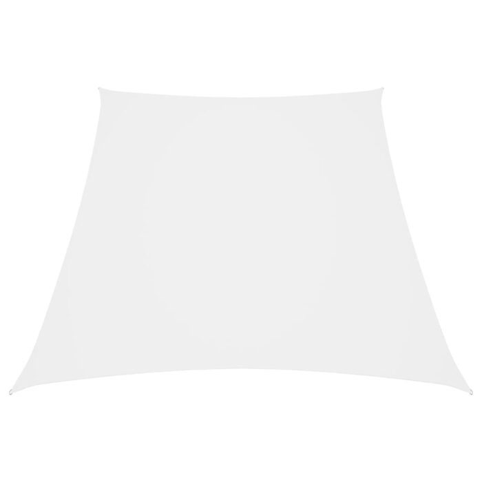 Voile de parasol Tissu Oxford trapèze 3/5x4 m Blanc – Image 1