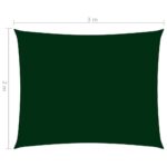 Voile de parasol tissu oxford rectangulaire 2x3 m vert foncé – Image 5