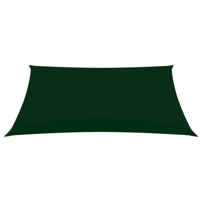 Voile de parasol tissu oxford rectangulaire 6x8 m vert foncé – Image 2