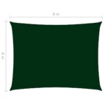 Voile de parasol tissu oxford rectangulaire 6x8 m vert foncé – Image 5