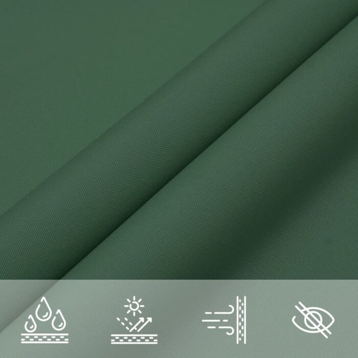 Voile de parasol tissu oxford triangulaire 3x4x5 m vert foncé – Image 6