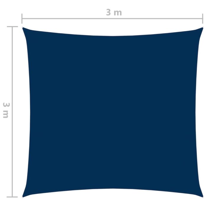 Voile de parasol tissu oxford carré 3x3 m bleu – Image 5