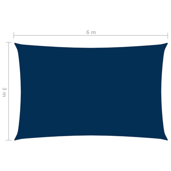 Voile de parasol tissu oxford rectangulaire 3x6 m bleu – Image 5