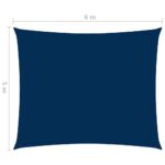Voile de parasol tissu oxford rectangulaire 5x6 m bleu – Image 5