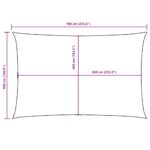 Voile de parasol tissu oxford rectangulaire 5x7 m bleu – Image 8