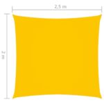 Voile de parasol tissu oxford rectangulaire 2x2,5 m jaune – Image 5