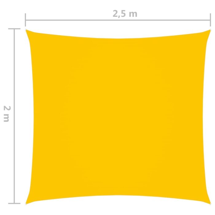 Voile de parasol tissu oxford rectangulaire 2x2,5 m jaune – Image 5