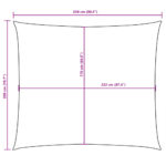 Voile de parasol tissu oxford rectangulaire 2x2,5 m jaune – Image 8