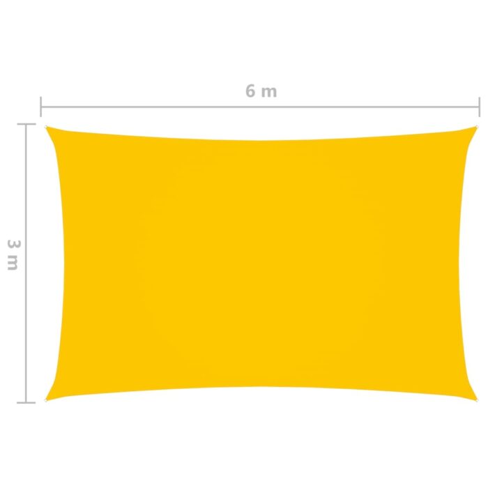 Voile de parasol tissu oxford rectangulaire 3x6 m jaune – Image 5
