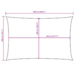 Voile de parasol tissu oxford rectangulaire 3x6 m jaune – Image 8