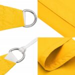Voile de parasol tissu oxford rectangulaire 6x8 m jaune – Image 6
