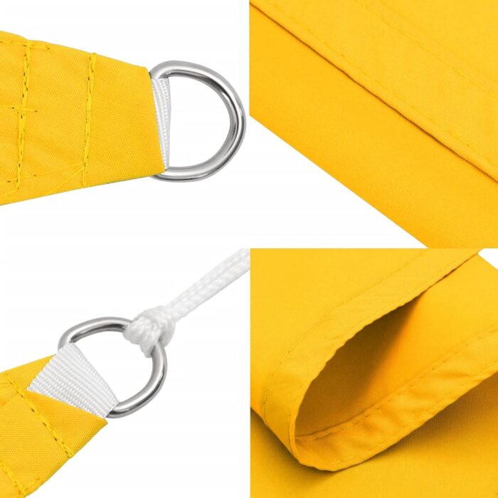Voile de parasol tissu oxford rectangulaire 6x8 m jaune – Image 6