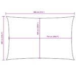 Voile de parasol tissu oxford rectangulaire 6x8 m jaune – Image 8