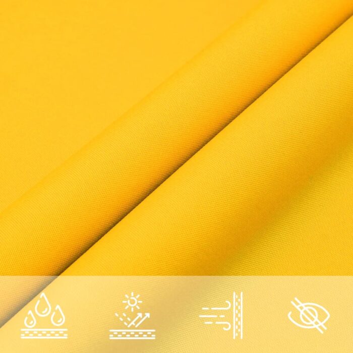 Voile de parasol tissu oxford triangulaire 3x4x4 m jaune – Image 6