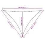 Voile de parasol tissu oxford triangulaire 3x4x4 m jaune – Image 8