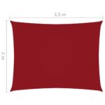 Voile de parasol tissu oxford rectangulaire 2x3,5 m rouge – Image 5