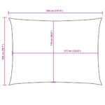 Voile de parasol tissu oxford rectangulaire 2x3,5 m rouge – Image 8