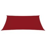 Voile de parasol tissu oxford rectangulaire 6x8 m rouge – Image 2