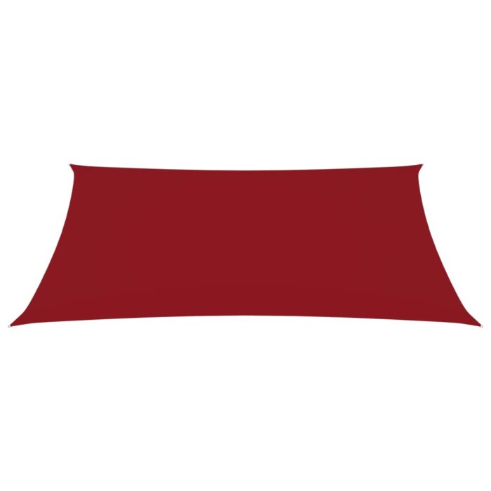 Voile de parasol tissu oxford rectangulaire 6x8 m rouge – Image 2